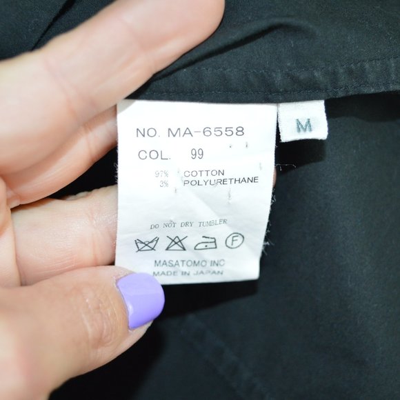 MASATOMO | Men black long sleeve button down shirt - Picture 4 of 7
